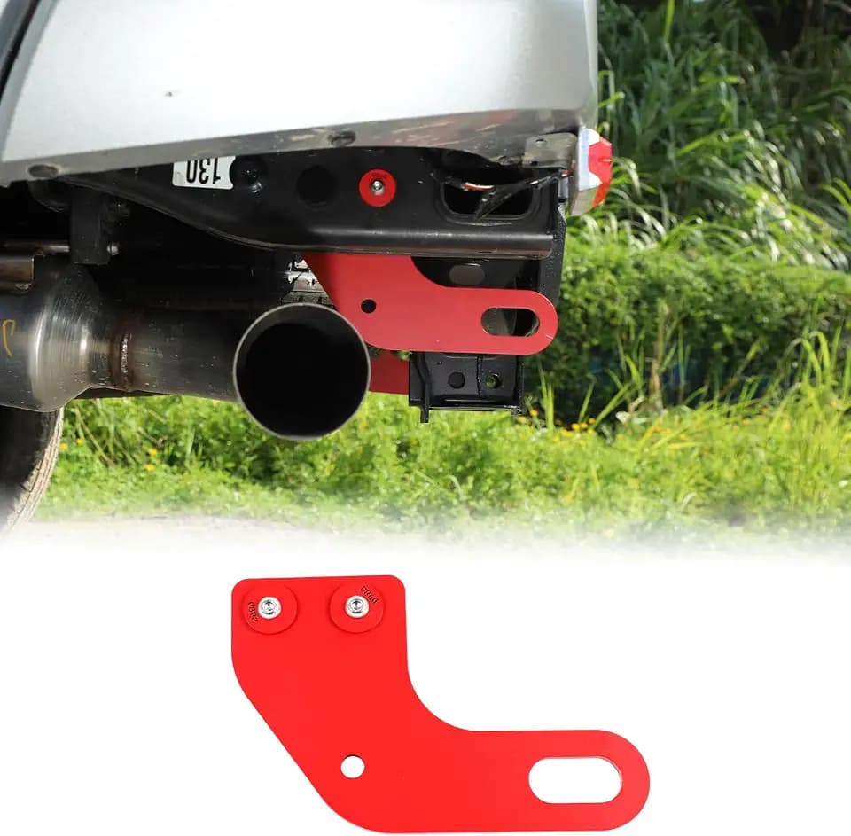 Daeiclru Rear Tow Towing Hook Compatible with Toyota Tacoma 2024 2025, Rear Bumper Trailer Ring Tail Towing Tow Hook Trailer Hitch Accessories (Red)