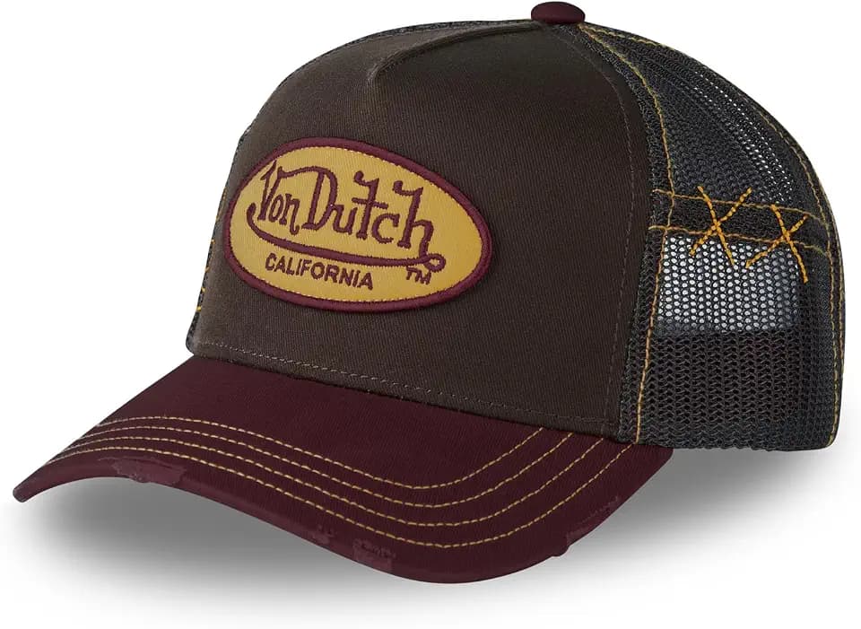 Von Dutch Kappe für Damen & Herren, Trucker-Kappe Burgundy, verstellbar
