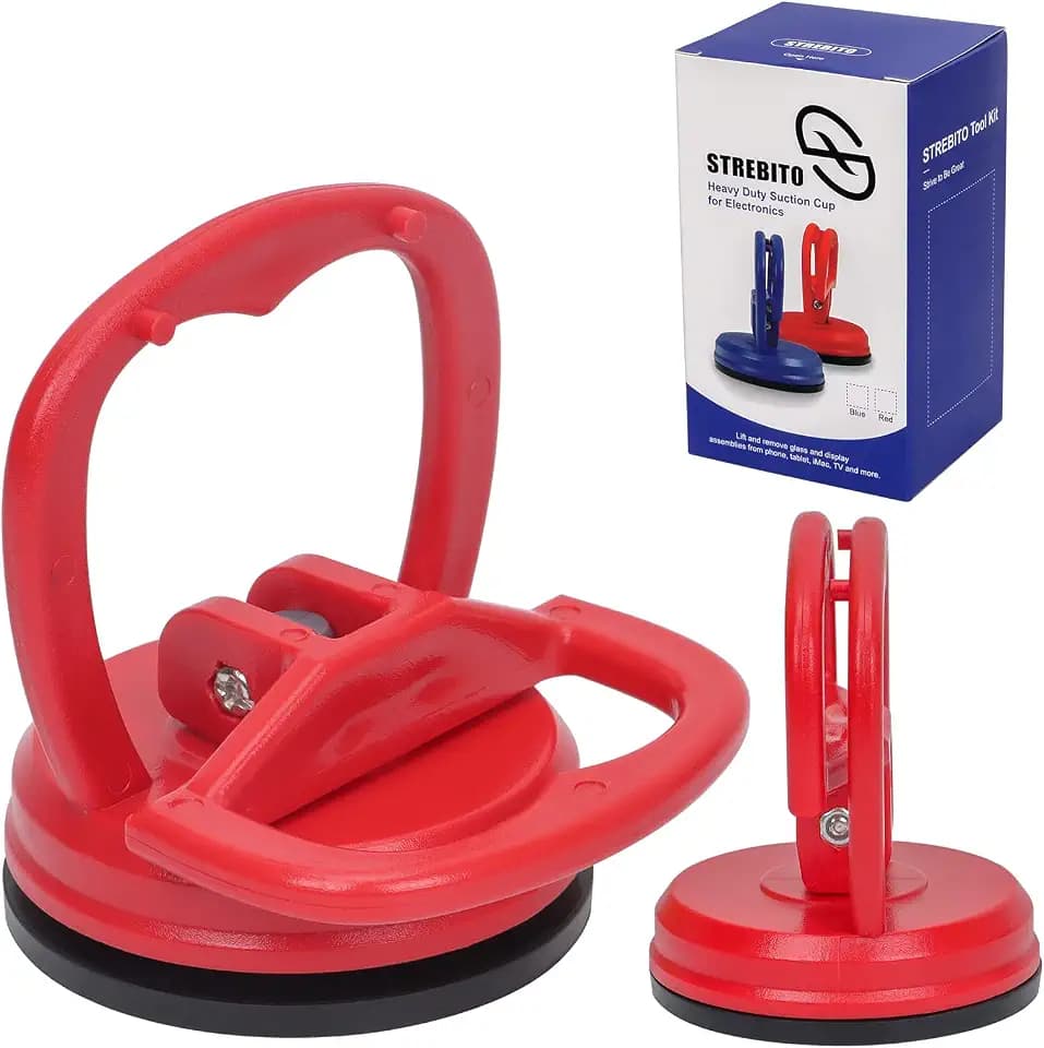 STREBITO Small Suction Cups Heavy-Duty 2 Pieces Screen Suction Cups Tool