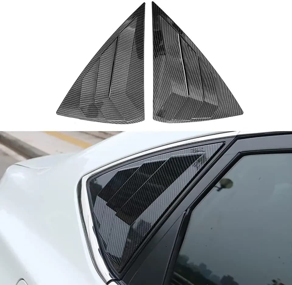 Side Window Louvers for Nissan Sentra 2012-2019, Carbon Black