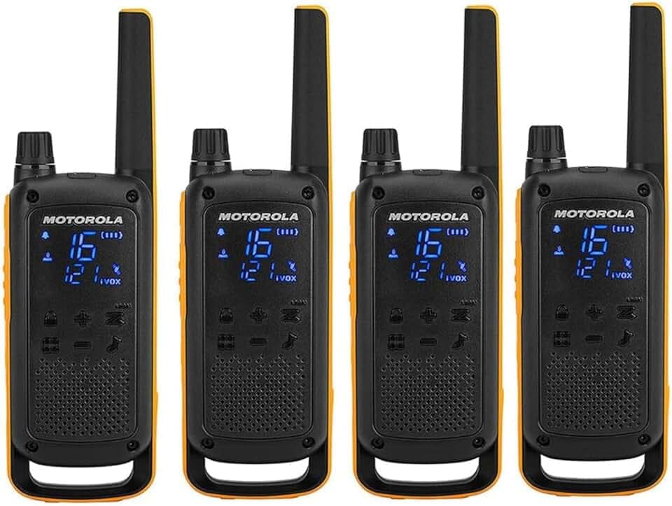 Motorola Talkabout T82 Extreme Quad PMR Funkgerät (Bis zu 10 km Reichweite, IPx4 Wetterschutz, 500 mW, VOX)