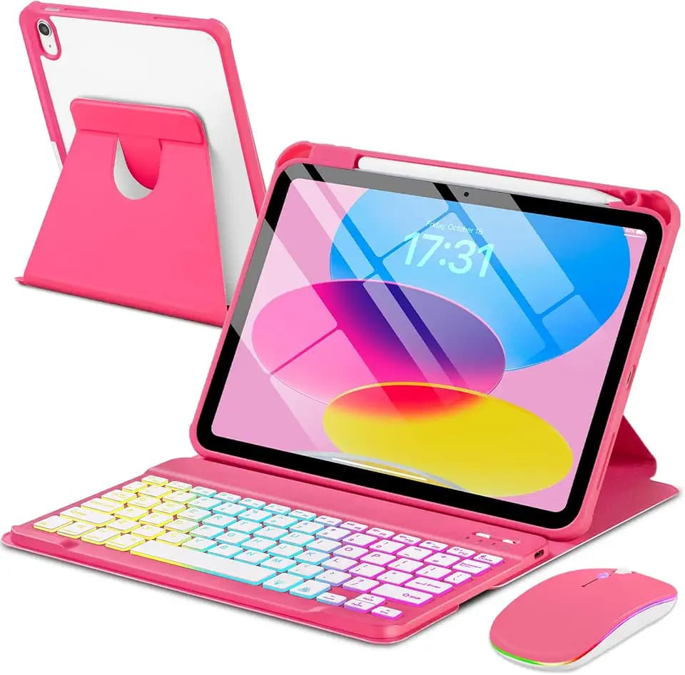 EAMPANG Case with Keyboard Mouse for iPad A16 11th 10th Generation 11/10.9