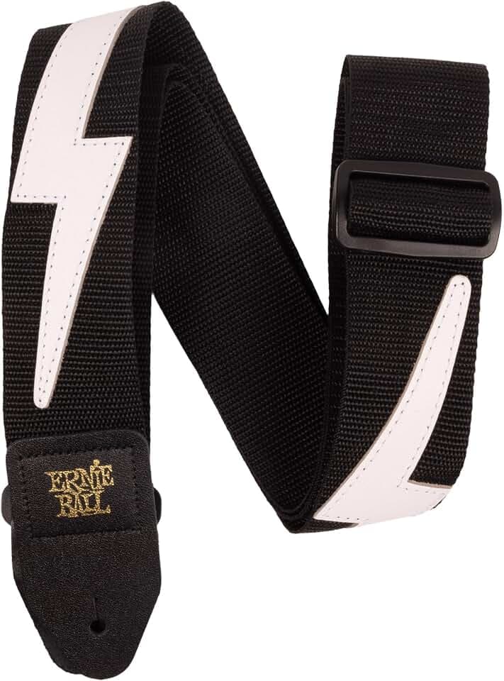 Ernie Ball Premium Guitar Strap/Bass Strap - Hole Lotta Metal Silver