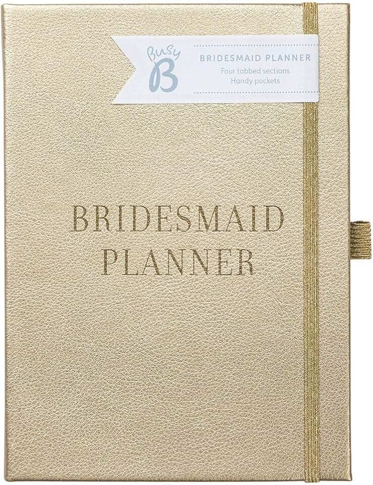 Busy B Hochzeitsplaner für die Brautjungfer – goldener A5-Organizer aus Kunstleder