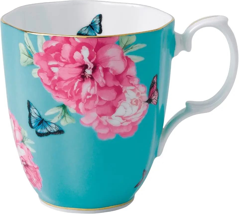 Miranda Kerr For Royal Albert Friendship Vintage Mug, Turquoise, 13.5 oz