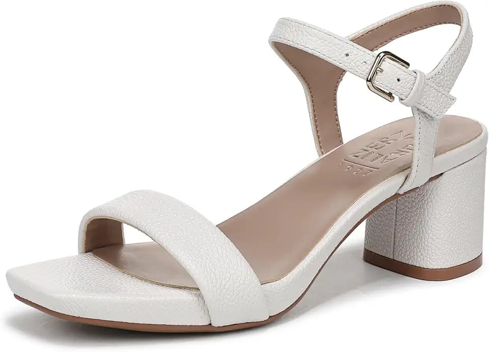 Naturalizer Women's Izzy Block Heel Ankle Strap Heeled Sandal