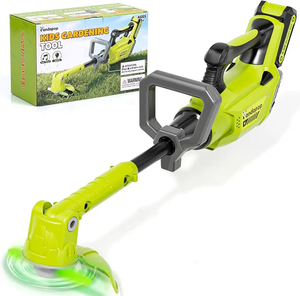 Pandapop Kids Weed Wacker Toy with Sound & Light, Power Tools Weed Trimmer