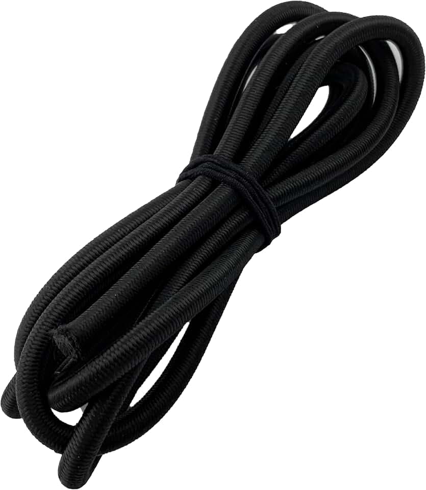 10 Yards Elastic Bungee Stretch String Shock Cord Braided Band Rubber Rope Jewelry Cord Kayak Deck Tie Down Trailer Strap (6mm)