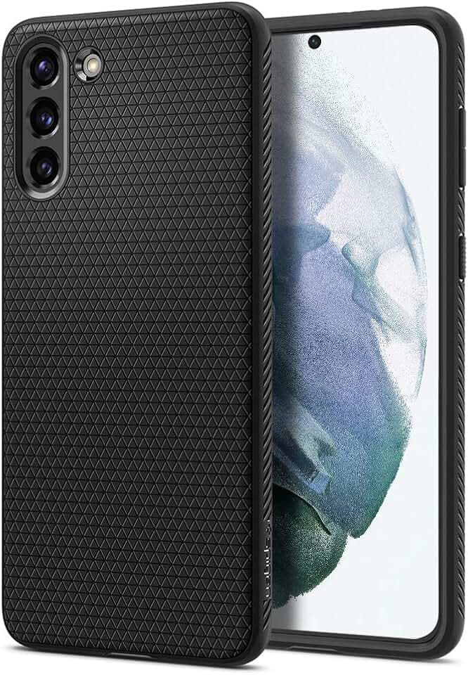 Spigen for Galaxy S21 Plus Case, Liquid Air [No Magnet Ring] [Military-Grade Protection] - Matte Black