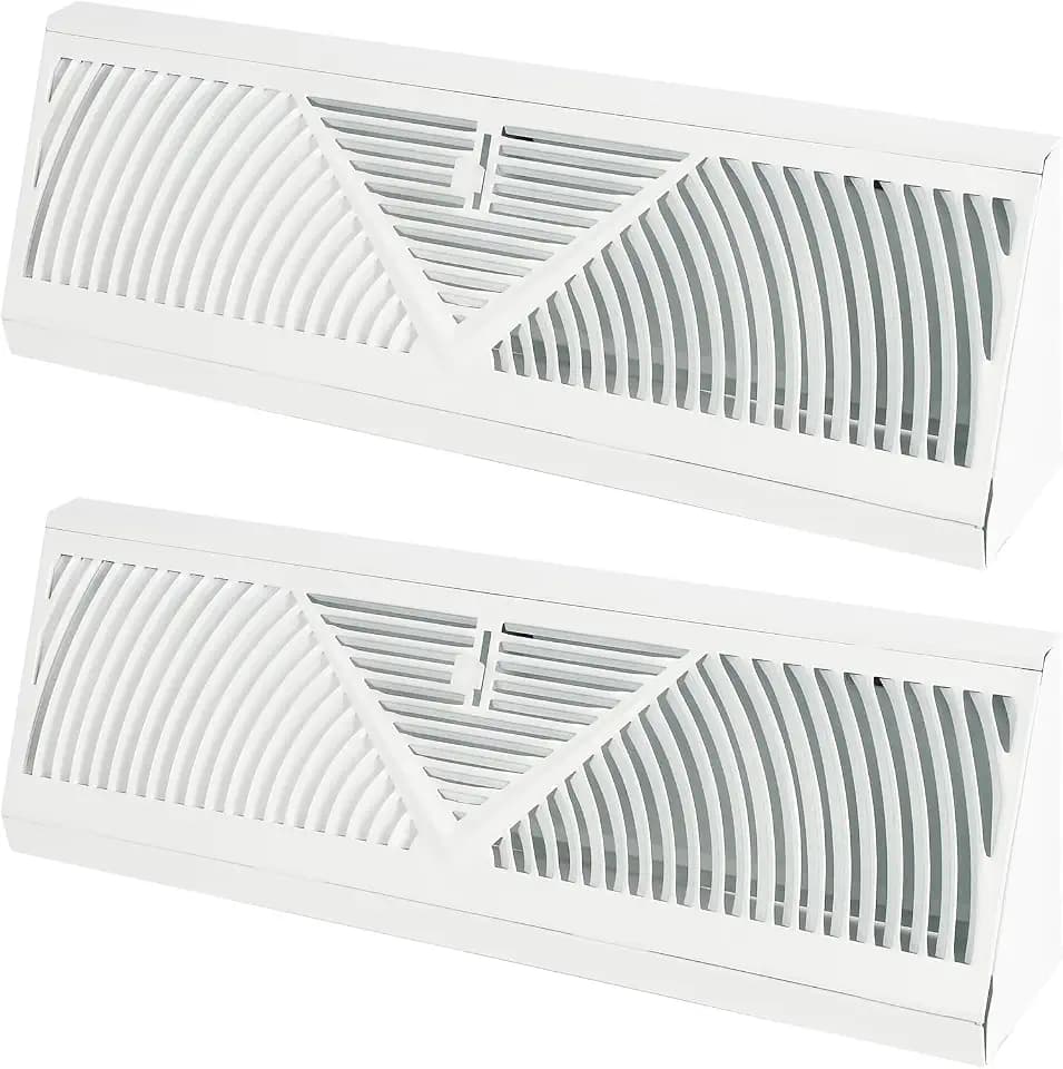 15 Inch Baseboard Register, 2 Pack Baseboard Register Vent, Smooth Air Vent