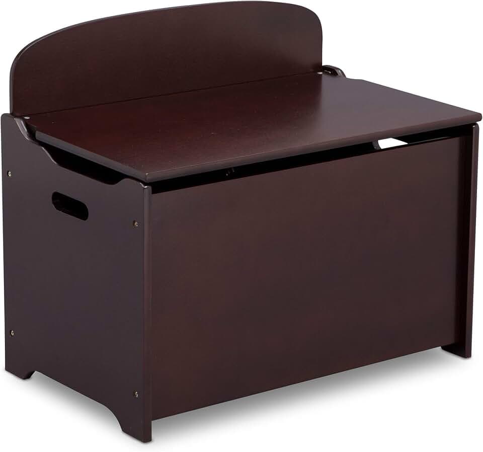Delta Children MySize Deluxe Toy Box, Dark Chocolate