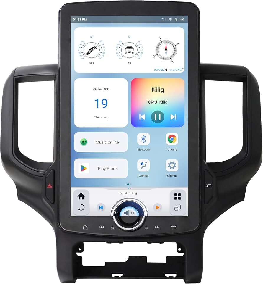 LINKSWELL 15.6" XL 8GB+128GB Radio for 2019-Up RAM 1500/2500/ 3500/4500