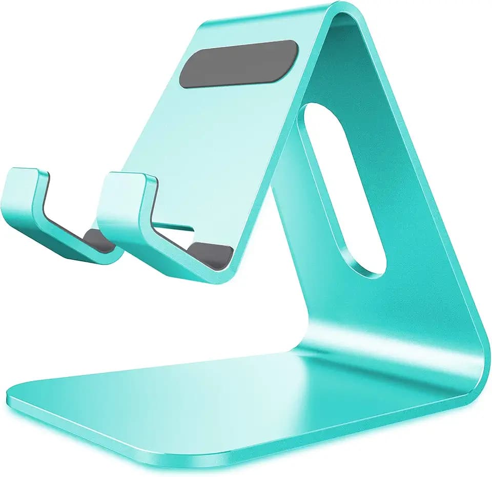 Aluminium-Handyhalter für Tisch, 4–8" iPhones, Minzgrün