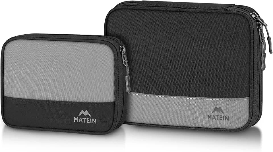 MATEIN Cord Organizer Travel Case, Cable Storage Bag, 2 Pack