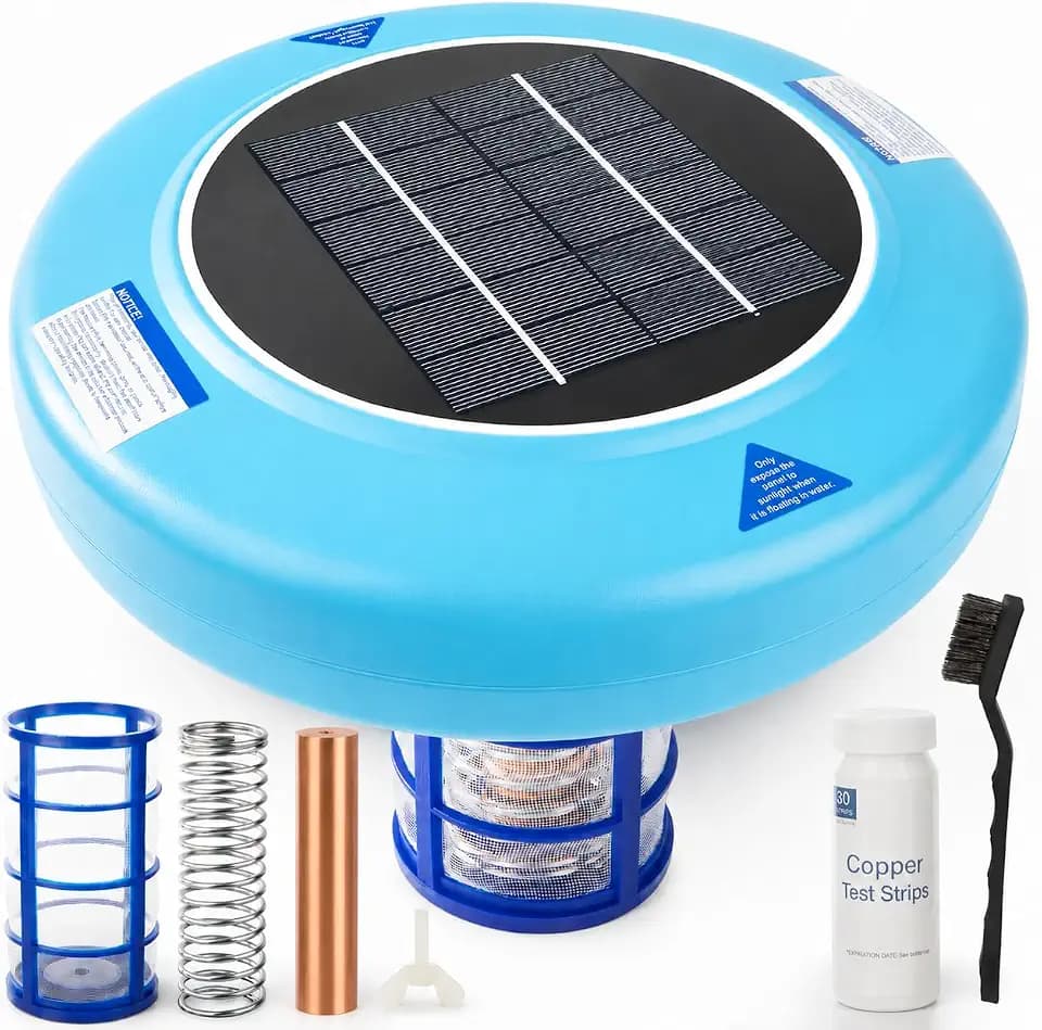 Solar Powered Pool Water Care Device for Above Ground & Inground Pools