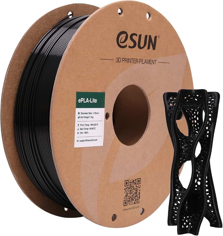 eSUN PLA Filament 1.75mm, Schwarz,1KG