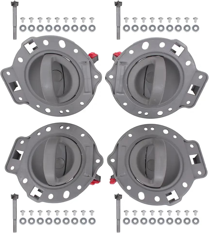MOTOKU 4PCS Gray Interior Door Handle for Jeep Commander 2006-2010