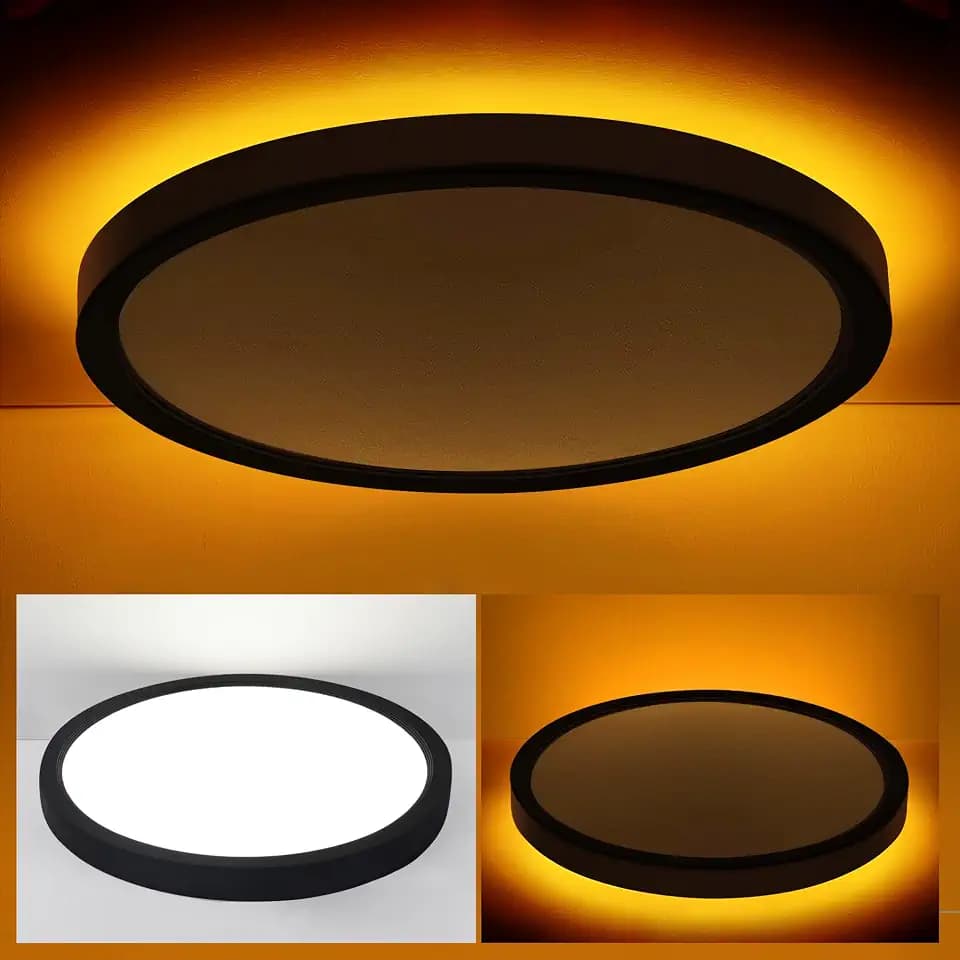 Hlite 12 Inch Flush Mount LED Ceiling Light with Night Light, 2400LM