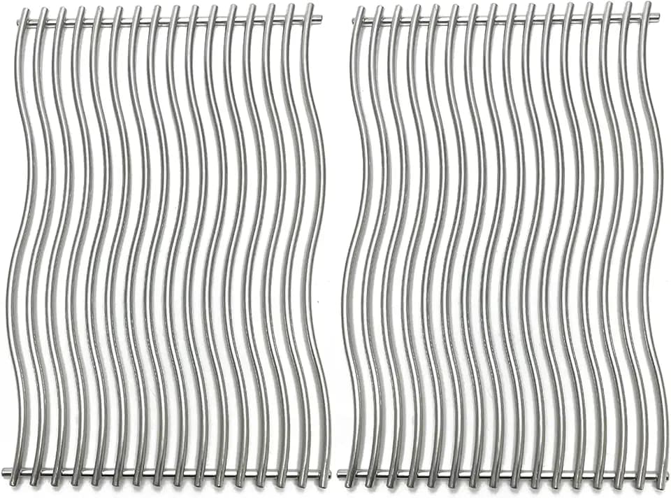 17-3/4" Stainless Steel 2Pack Waved Cooking Grids Grates Replacement Parts for Napoleon Rogue 425 Gas Grill S83013