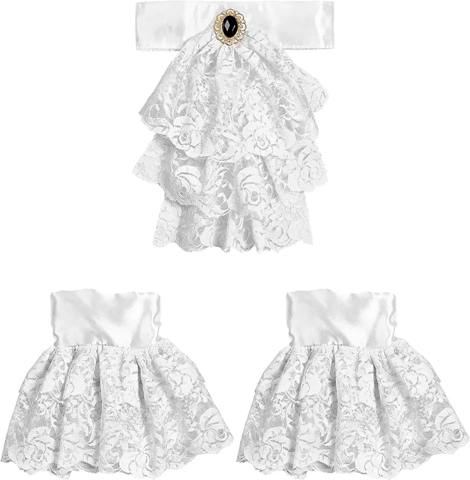 W WIDMANN MILANO Party Fashion - Spitzen Jabot mit 2 Manschetten