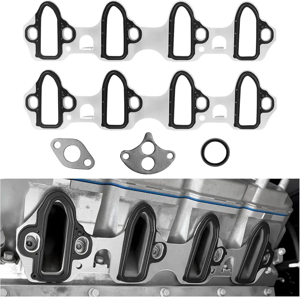 Intake Manifold Gasket Set Replacement OEM MS98016T,Durable Intake Gasket Set Compatible with Hummer/Chevy/Isuzu/GMC/Saab/Cadillac/Buick,Professional Intakes Gaskets Kit