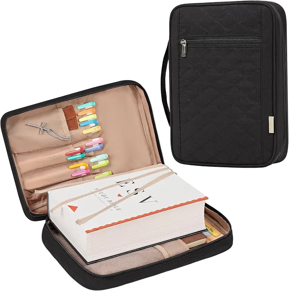 FINDCOZY Bible Cover for Women, Large Carrying Case for Regular Bible