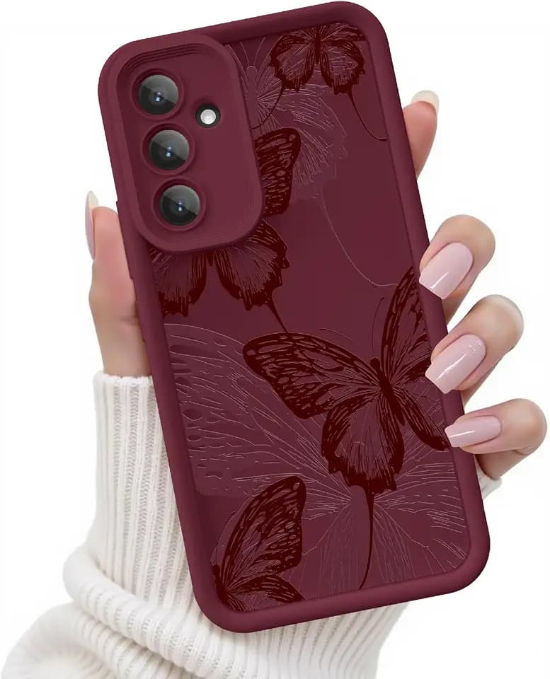 Case for Samsung Galaxy S24 FE 5G, Silicone Shockproof Cover Women