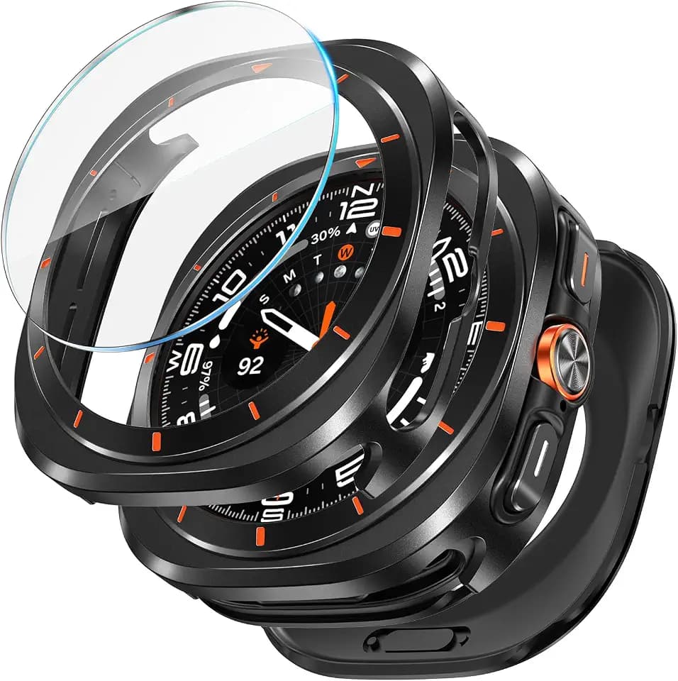 LETOID Metal Case for Galaxy Watch Ultra (2025/2024) Screen Protector 47mm
