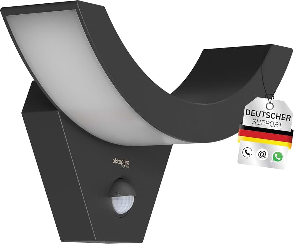 Oktaplex Lima Außenlampe mit Bewegungsmelder LED warmweiß IP54