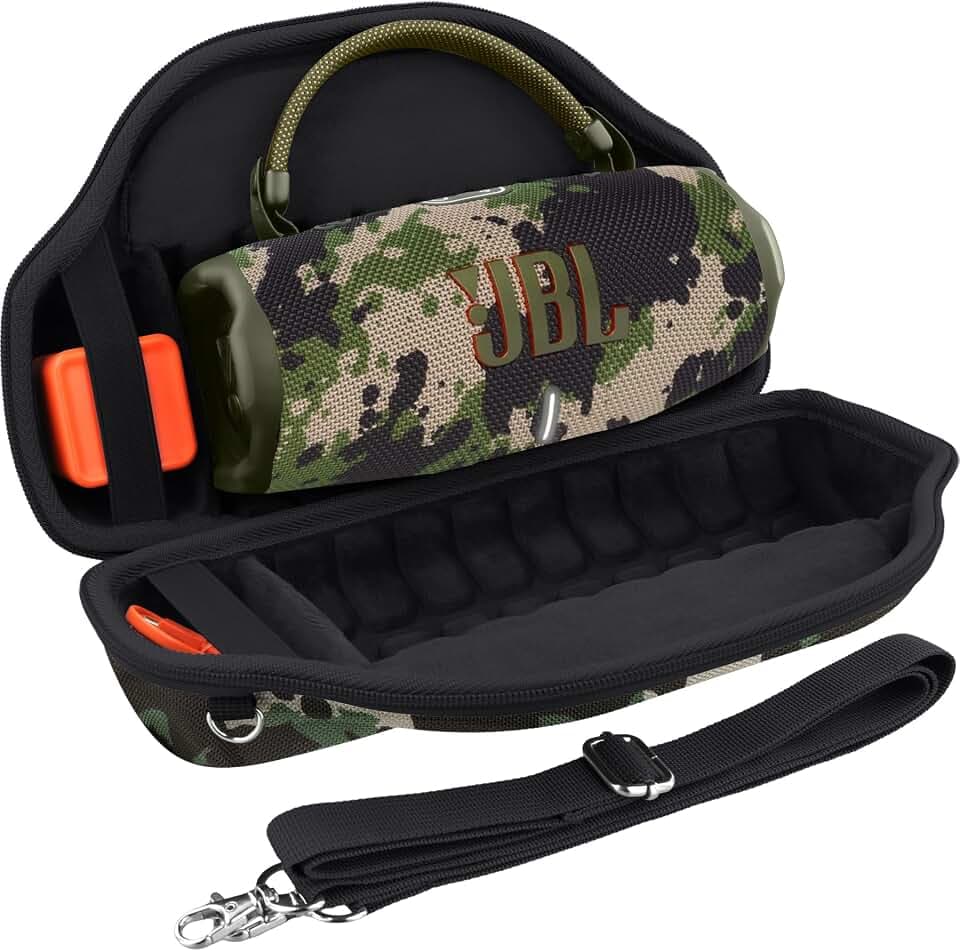 co2CREA Case for JBL Charge 6 Portable Bluetooth Speaker, Camouflage
