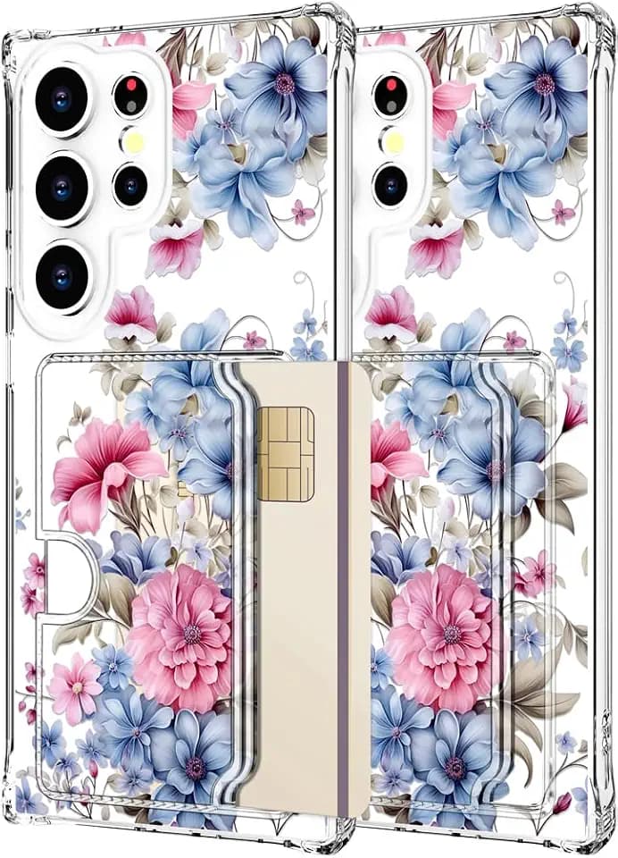 Hungo for Samsung Galaxy S24 Ultra Case (Clear Vintage Floral)