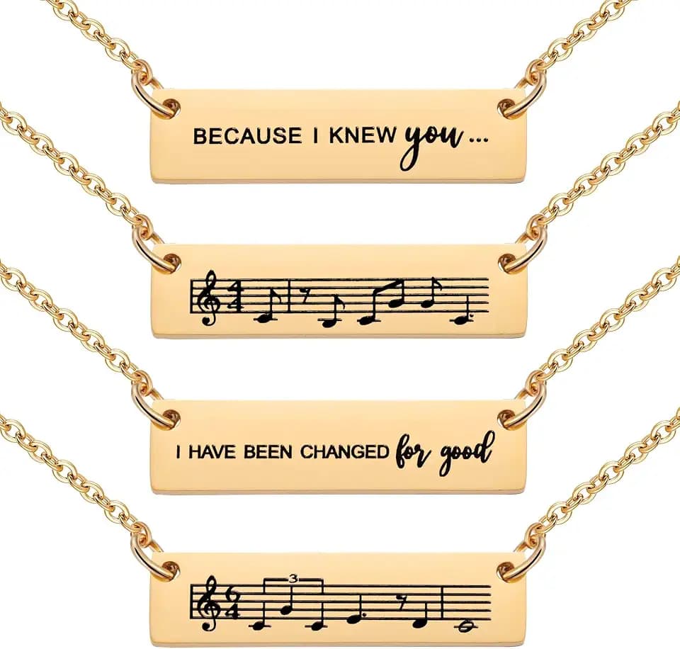 Ralukiia I Have Been Changed for Good Best Friend Necklace for 2, Wicked Friendship Jewelry, BFF Gift Set