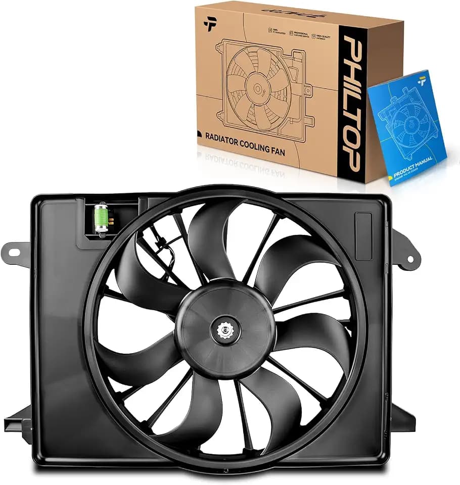 PHILTOP Radiator Cooling Fan Assembly for 2009-2010 Charger 2.7/3.5/6.1L