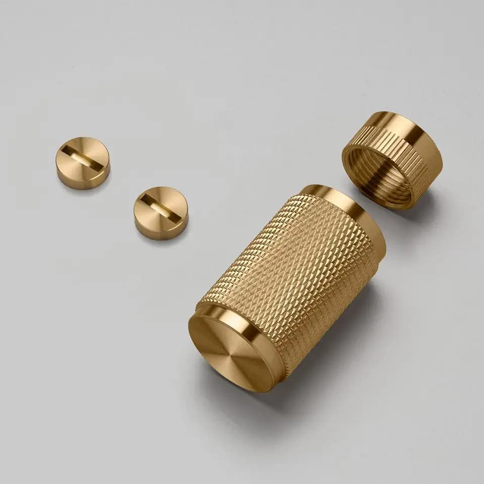 Buster and Punch Cross Dimmer Switch Detail Kit 1.62 Inch Tall in Brass Finish