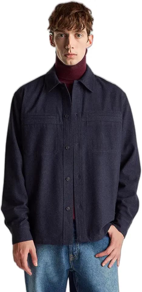 United Colors of Benetton Herren Camicia 58g5uq06b Hemd (1er Pack)
