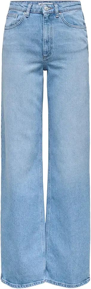 ONLY Female Jeans mit weitem Bein ONLJUICY Hohe Taille Weiter Beinschnitt Jeans