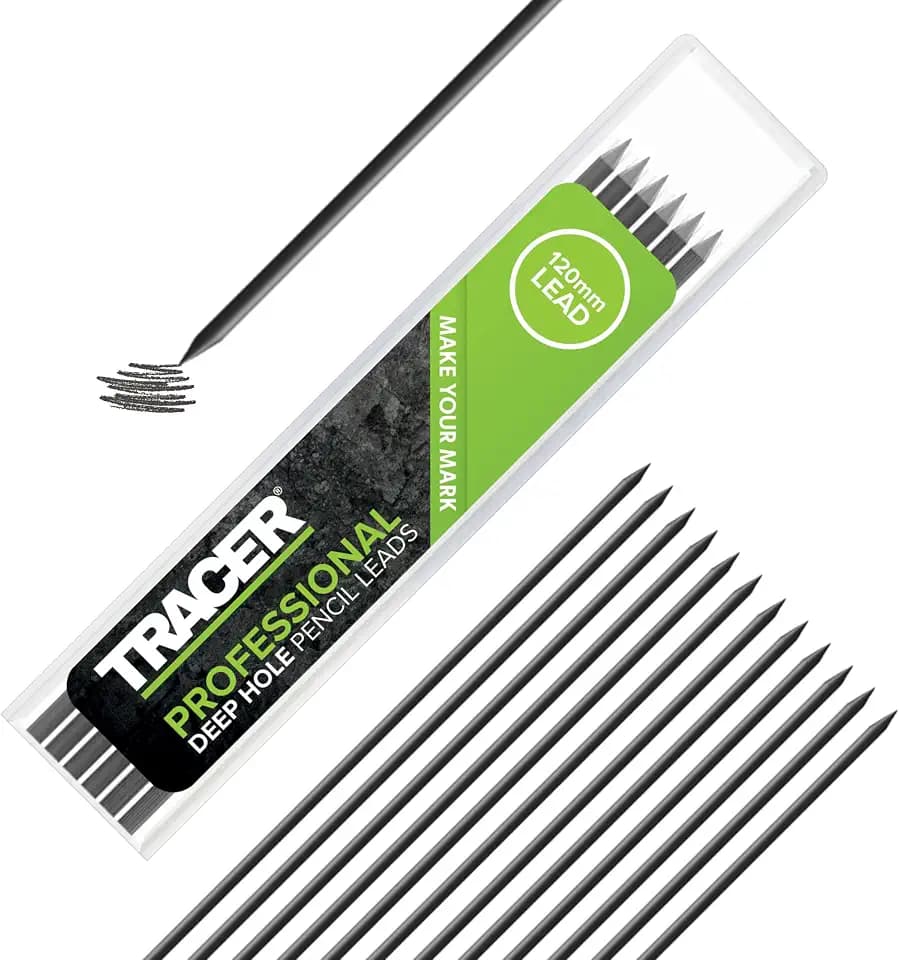 Tracer Ersatzminen für Tieflochmarker – 12 x 2B Graphitminen 2,8 mm | Ersatzbleistift-Minen für Holz, Keramik, Metall & Kunststoff | ALP1