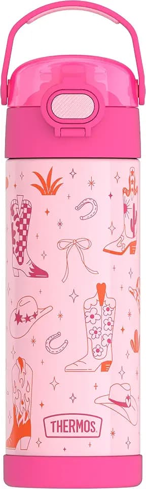 THERMOS FUNTAINER Water Bottle with Spout, 16oz, Cowgirl Charm