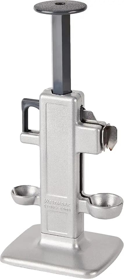 Westmark Kirschen- und Pflaumenentsteiner, Retro-Verpackung, Aluminium/Kunststoff, 10,6 x 8,3 x 23 cm, Steinex-Combi, Silber, 4020RT60