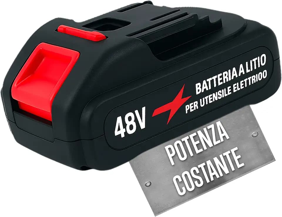 Akku 48 V 2,0 Ah Lithium, wiederaufladbar, kompatibel mit tragbaren Arbeitswerkzeugen