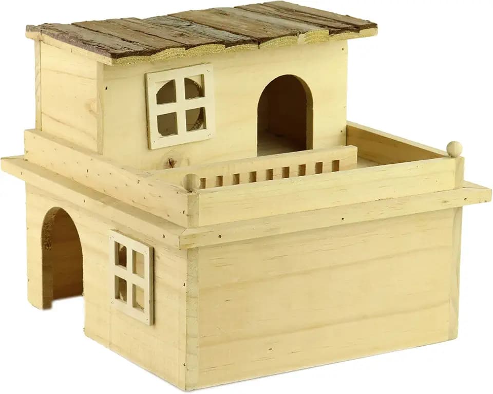 Dehner Nagerhaus Dagobert, ca. 28 x 23.5 x 28 cm, Kiefernholz, natur