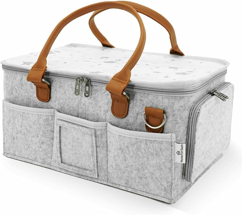 Wickeltasche mit Deckel, Reisezubehör für Neugeborene, Auto-Caddy, Duschgeschenke für Mädchen und Jungen, Babytasche und wichtige Dinge