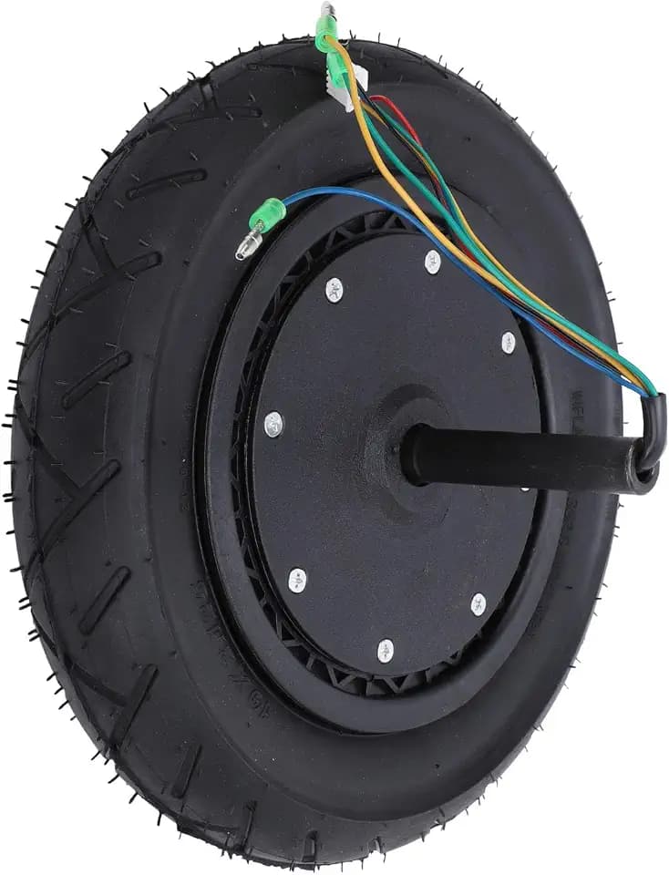 Ejoyous Elektroroller Nabenmotor, Bürstenloser 10-Zoll-Scooter-Nabenmotor mit Vollgummireifen Gummi-Aluminium-Stoßdämpfer und DC-Motorrad für selbstbalancierende Elektroroller