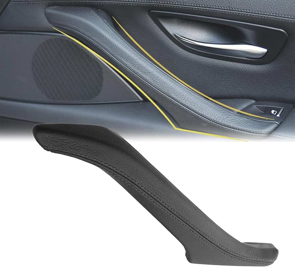 Türgriff Innen Rechts für BMW 5er F10/F11, Auto Innen Rechts Seite Beifahrertür Leder Türgriff Ersatz für BMW F10 F11 F18 520 523 525 528 530 535 2010–2017 51417225854 51417225852 Innentürgriff