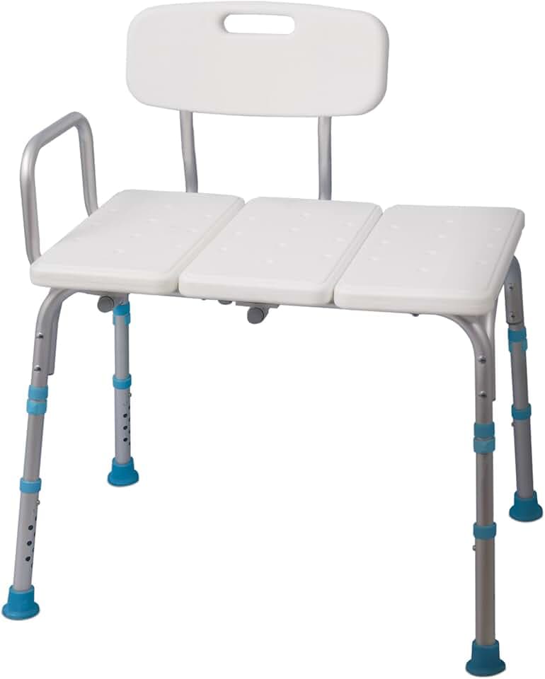 AquaSense Adjustable Bath and Shower Bench with Reversible Backrest