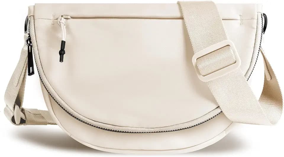 Crescent Bag for Women,Medium Nylon Crescent Bag Single Shoulder Bag