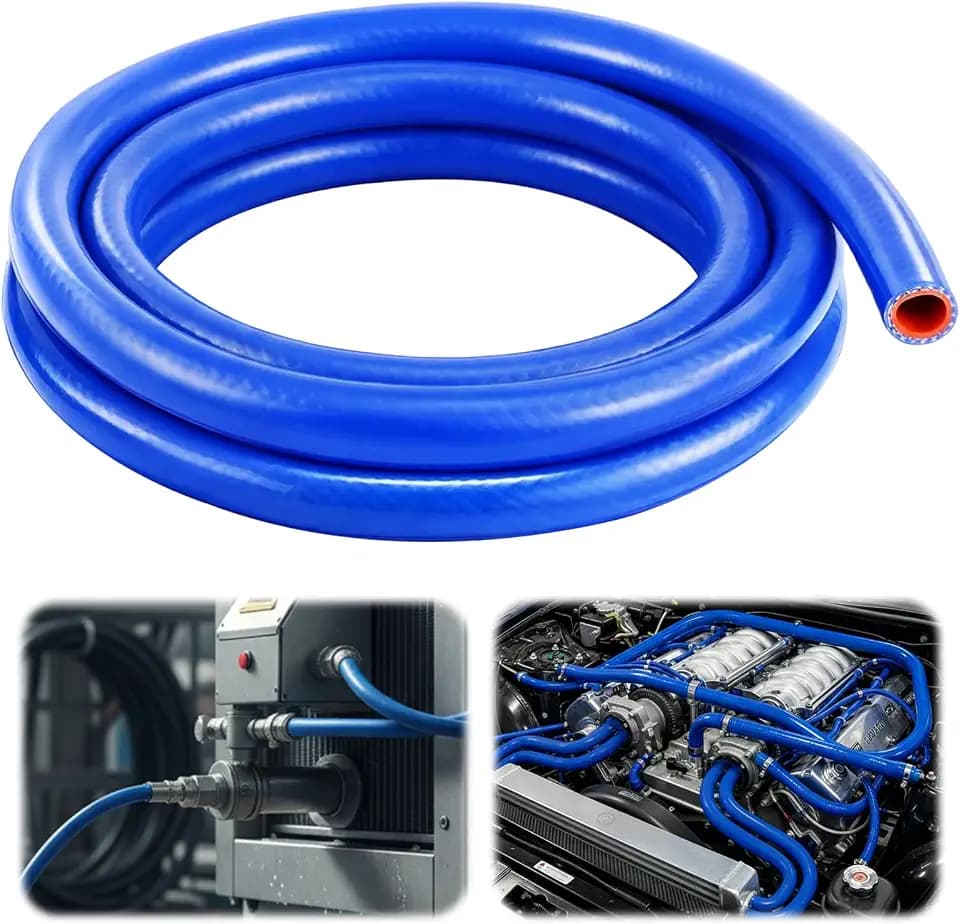 Outus 5/8" Id, 5ft Silicone Heater Hose,Coolant Radiator Hose, Blue, 1