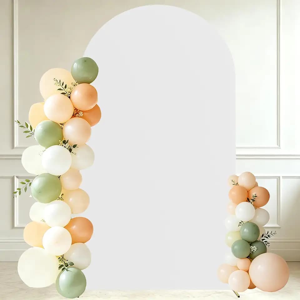 7.2FT White Spandex Arch Backdrop Stand Covers