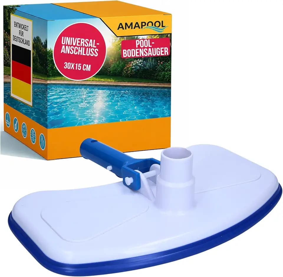 Amapool Poolsauger Bodensauger - Poolbürste für Poolschlauch 32/38 mm