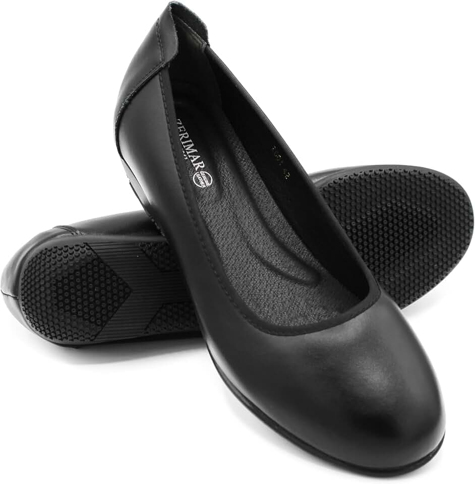 Zerimar Bequeme Damenschuhe aus Leder – elegante und leichte Schuhe für den Alltag und das Büro – 2,5 cm Absatz